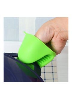NIBEMINENT A Pair of Thick Oven Pinch Mitts, Heat Resistant Anti-Scald Gloves for Cooking Grips, Pot Holder and Potholder Kitchen, Food-Grade Silicone Black 15*5*10cm  - Image 4