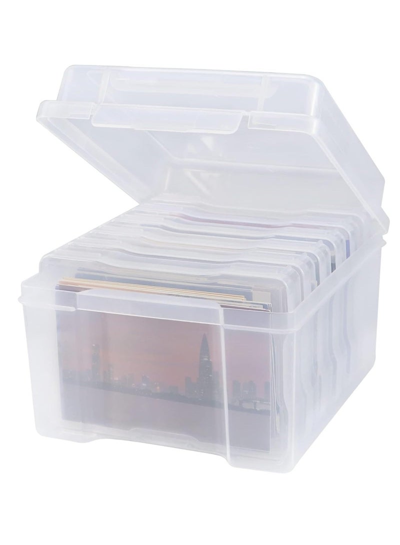 Versatile Clear Photo Storage Box - Ideal for 4x6 Pictures, Crafts, Seeds, and Special Education Materials  - Image 1