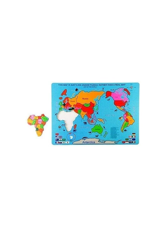 Generic - "Magnetic World Map - Multicolored - Featuring Country Flags and Names." - Image 1
