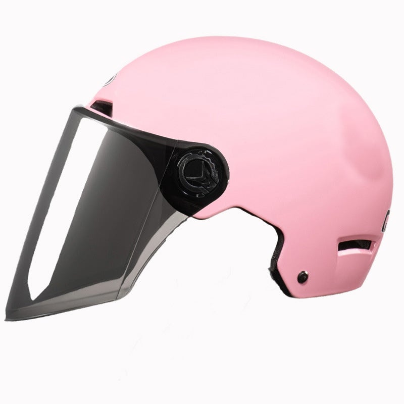 Generic 5XL Oversized Motorcycle Helmet Summer Safety 5XL;518 powder tea long mirror