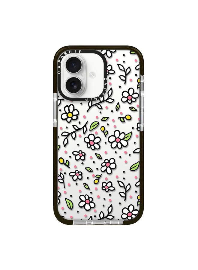 اس-توب جراب لهاتف iPhone 16 Plus بنمط توضيحي بسيط وغطاء كامل للهاتف - Image 1