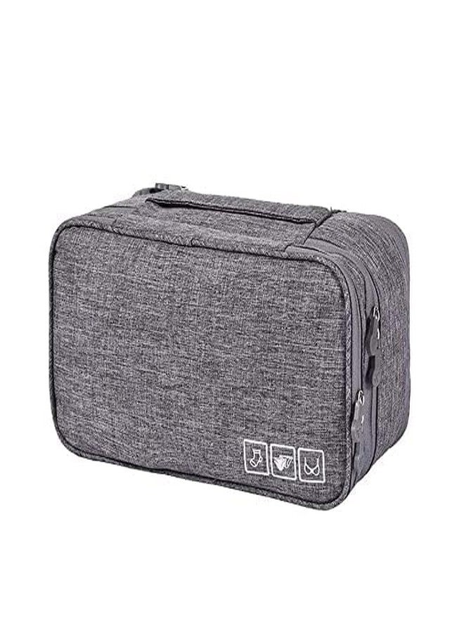 FORKLS Multipurpose Travel Bag Portable Storage & Toiletry Organizer | Travel Makeup Bag, Cosmetic Pouch, Clothes Organizer for Men & Women | Compact, Durable, Lightweight Travel Pouch (Grey) - Image 1
