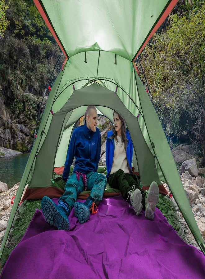 KAZOO 2／4 Person Camping Tent Outdoor Waterproof Family Large Tents 2/4 People Easy Setup Tent with Porch Double Layer - Image 5
