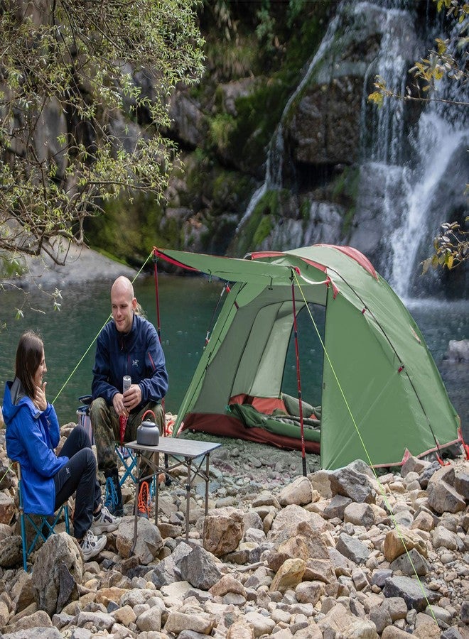 KAZOO 2／4 Person Camping Tent Outdoor Waterproof Family Large Tents 2/4 People Easy Setup Tent with Porch Double Layer - Image 2