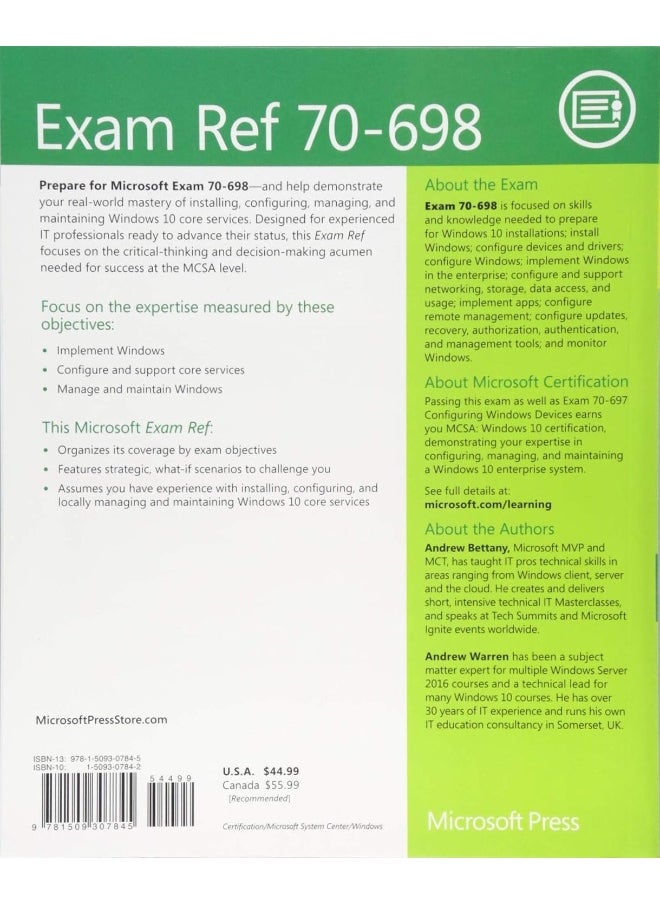 Exam Ref 70-698 Installing and Configuring Windows 10  - Image 3