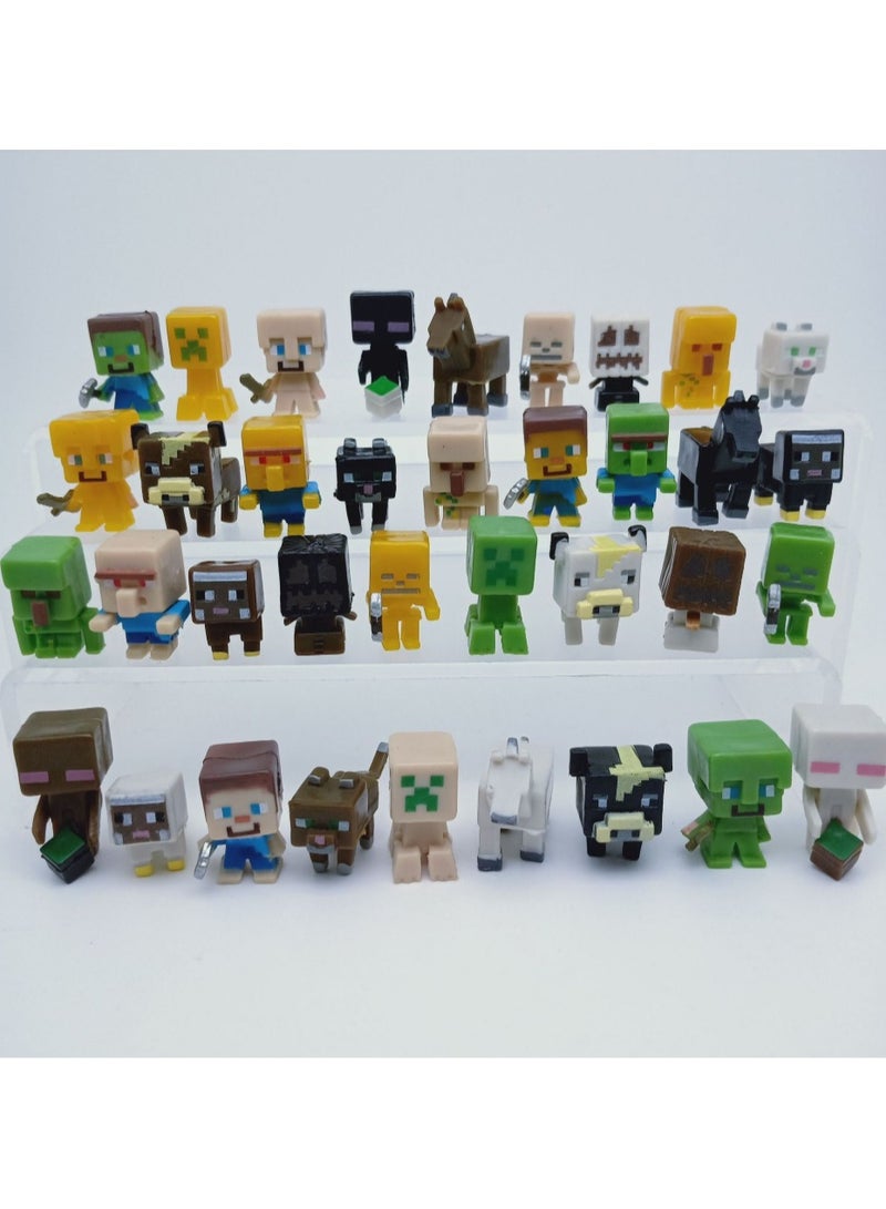 ماين كرافت 36 قطعة لعبة مجسم حيوان عوالمي دمية أكشن 3 سم، الجيل الأول