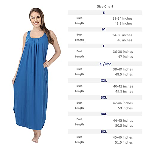 BLAZON Women's Cotton Hosiery Solid Maxi Nighty Slip (Pack of 2 11003 BLUEVIOLET_Royal_Blue_XXL_Blueviolet_Royal_Blue_XX-Large) - Image 2