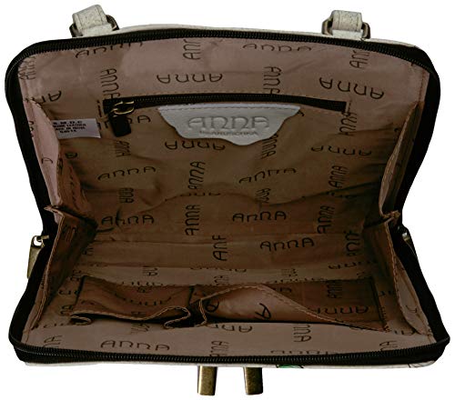 Anna by Anuschka Women's Genuine Leather Tall Zip-Around Cross Body| Hand Painted Original Artwork | Floral Paradise - Image 5