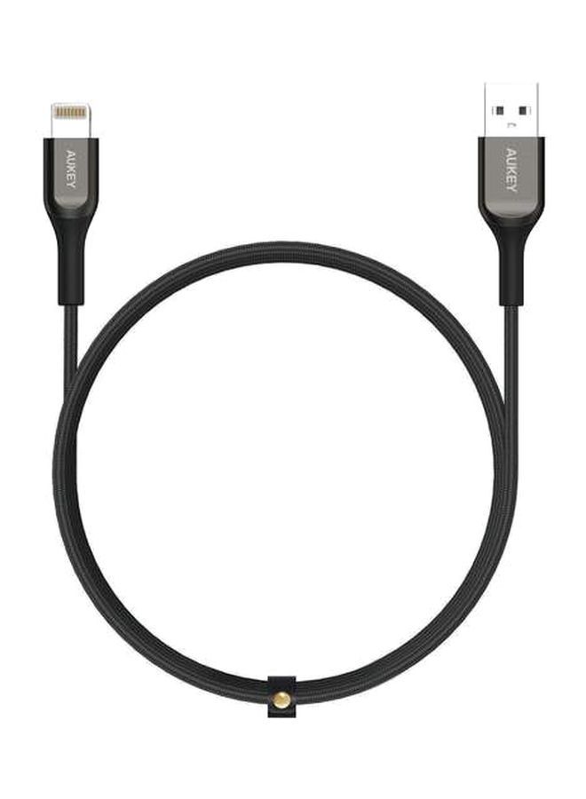 NIBEMINENT MFi USB Sync And Charge Kelvar Cable,CB-AKL1 Black - Image 1
