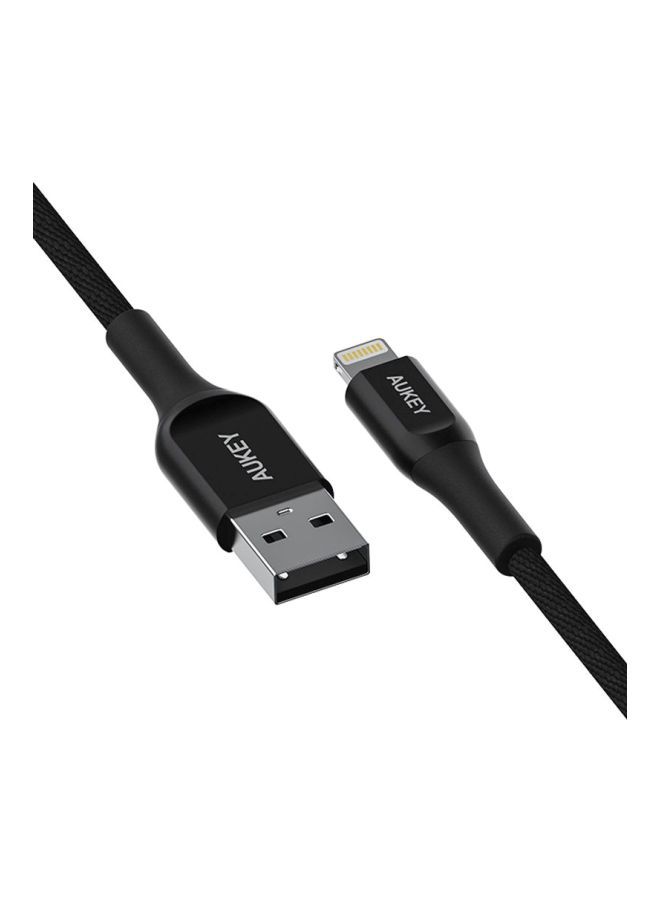 NIBEMINENT MFi USB Sync And Charge Kelvar Cable,CB-AKL1 Black - Image 2