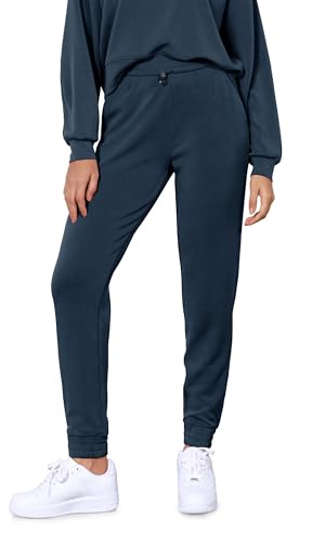ODODOS Women's Modal Soft Jogger Pants with Pockets Adjustable Shockcord High Waist Sweatpants Casual Lounge Pants, Navy, Large - Image 1