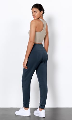 ODODOS Women's Modal Soft Jogger Pants with Pockets Adjustable Shockcord High Waist Sweatpants Casual Lounge Pants, Navy, Large - Image 4