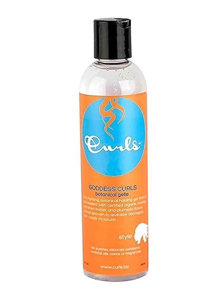Curls Curls Goddess Botanical Gel - Fights Frizz & Defines Great For Humid Climates - Set and Keep Hair In Place - No Sulfates or Parabens - For All Types, 8 Fl Oz  - Image 1