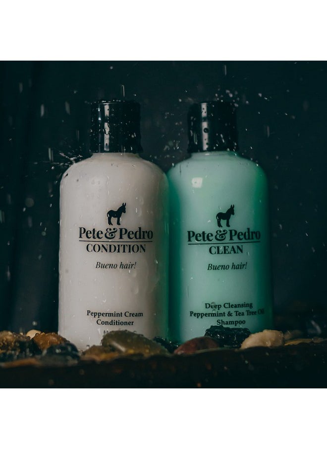 Pete & Pedro Pete & Pedro CLEAN & CONDITION SET, Tea Tree Oil Shampoo & Peppermint Cream Conditioner Kit| Deep Cleansing & Conditioning, Dandruff Repair, Haircare for Men & Women | Seen on Shark Tank, 8.5 oz Each  - Image 5
