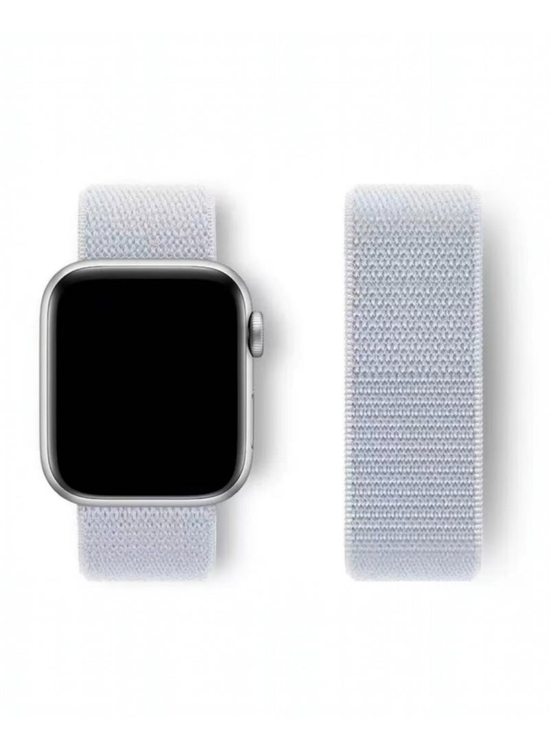 Nylon Loop Band Compatible with Apple Watch 38/40/41/42mm, Lightweight Breathable Woven Nylon Strap with Hook-and-Loop Closure, for Series 1–10 and SE - Image 1