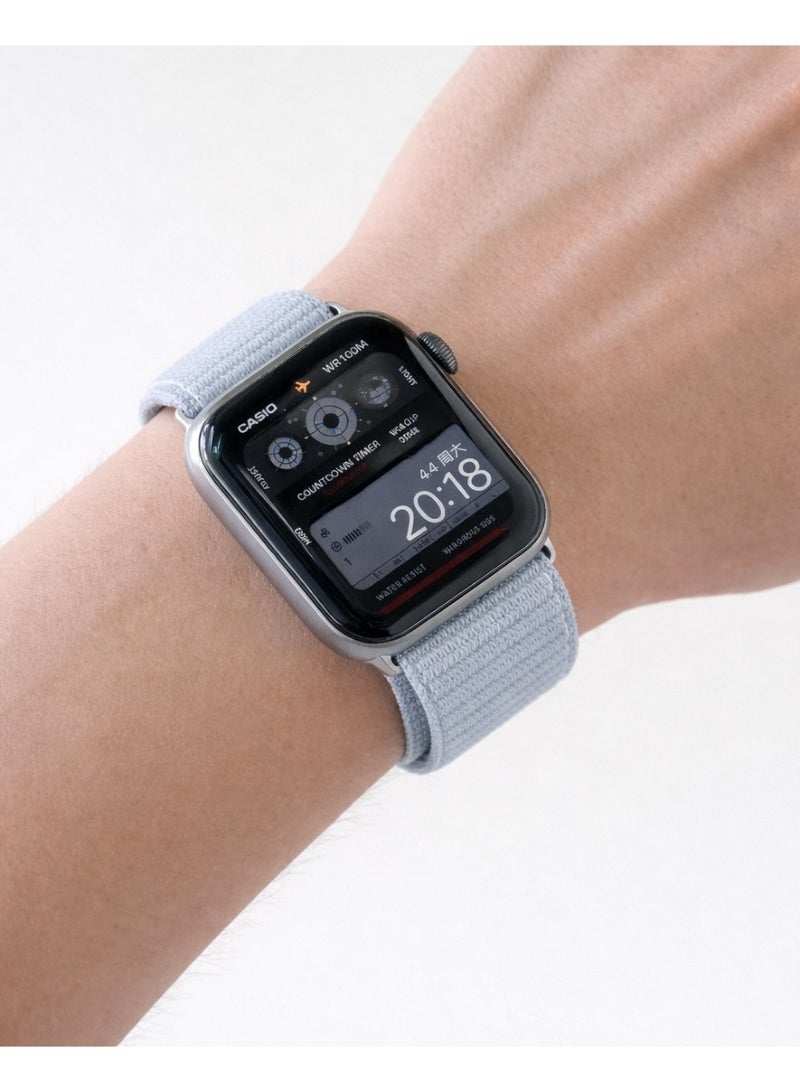 Nylon Loop Band Compatible with Apple Watch 38/40/41/42mm, Lightweight Breathable Woven Nylon Strap with Hook-and-Loop Closure, for Series 1–10 and SE - Image 2