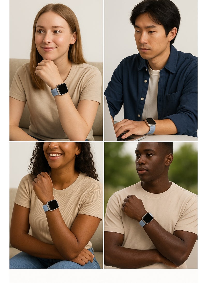 Nylon Loop Band Compatible with Apple Watch 38/40/41/42mm, Lightweight Breathable Woven Nylon Strap with Hook-and-Loop Closure, for Series 1–10 and SE - Image 3