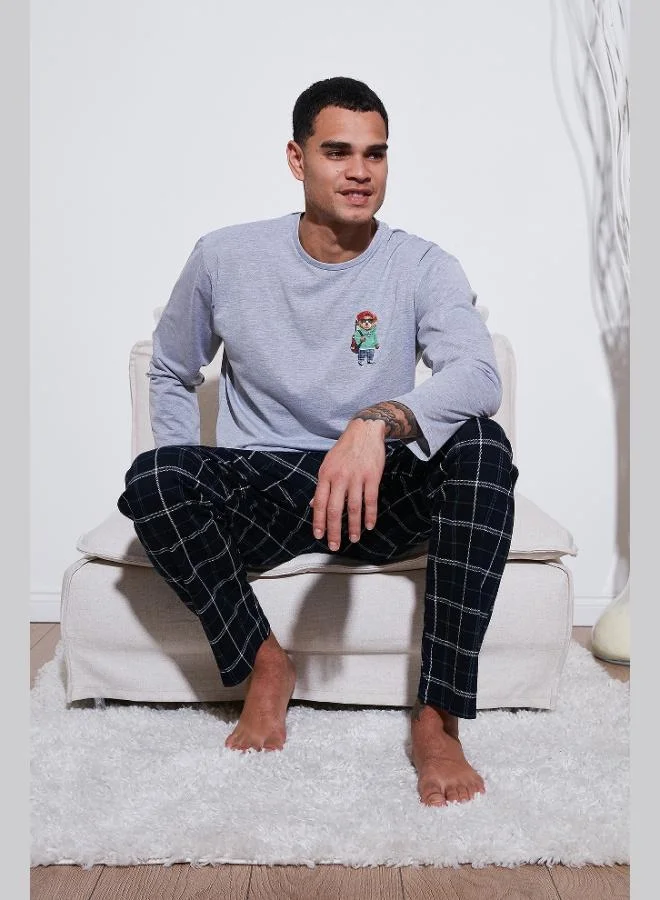 Buratti  Buratti Plaid Regular Fit High Waist Pocket Crew Neck Pajama Set Men's PAJAMAS SET 6574002 for Men | Best Price UAE
