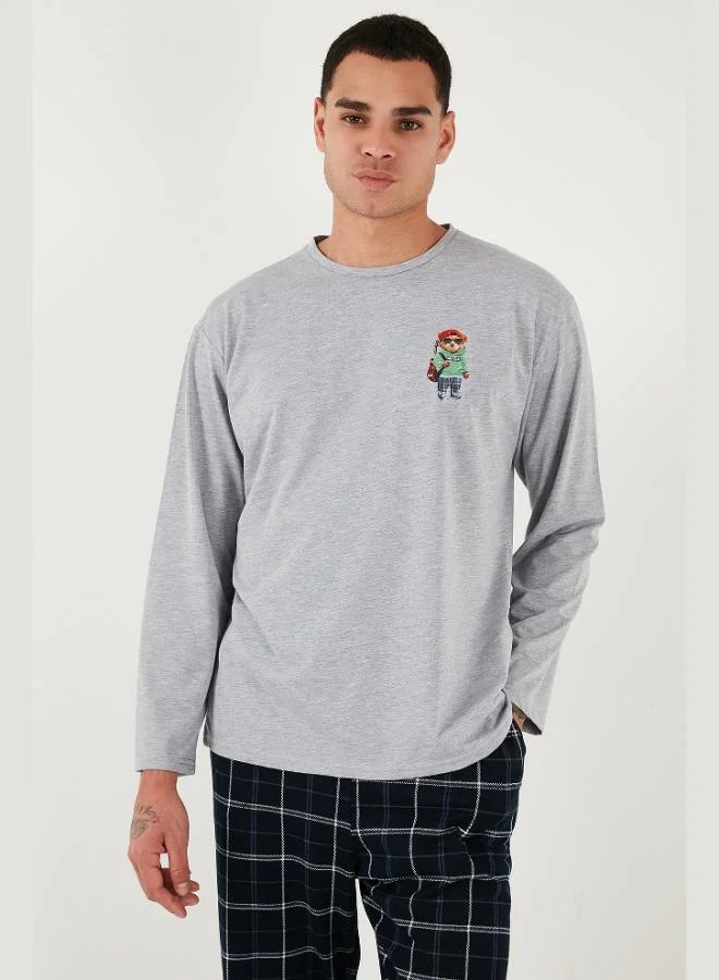 Buratti  Buratti Plaid Regular Fit High Waist Pocket Crew Neck Pajama Set Men's PAJAMAS SET 6574002 for Men | Best Price UAE