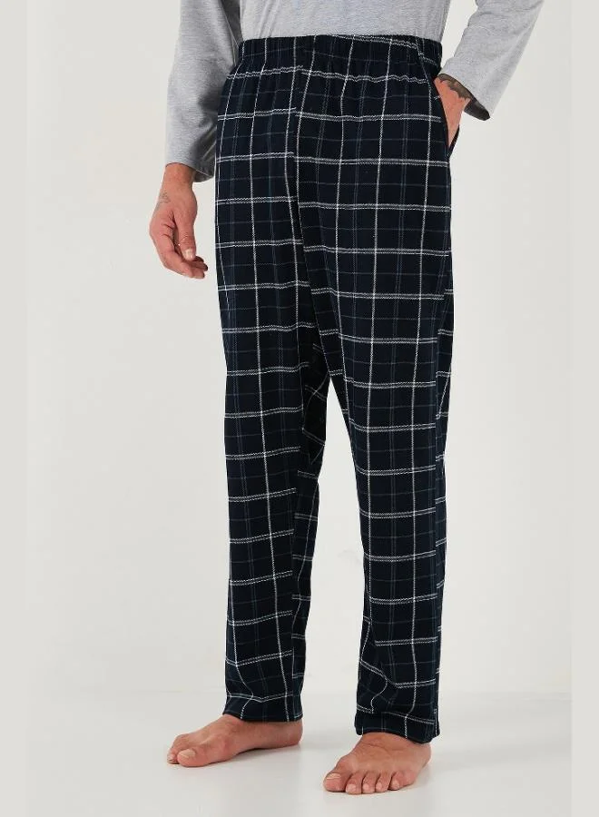 Buratti  Buratti Plaid Regular Fit High Waist Pocket Crew Neck Pajama Set Men's PAJAMAS SET 6574002 for Men | Best Price UAE