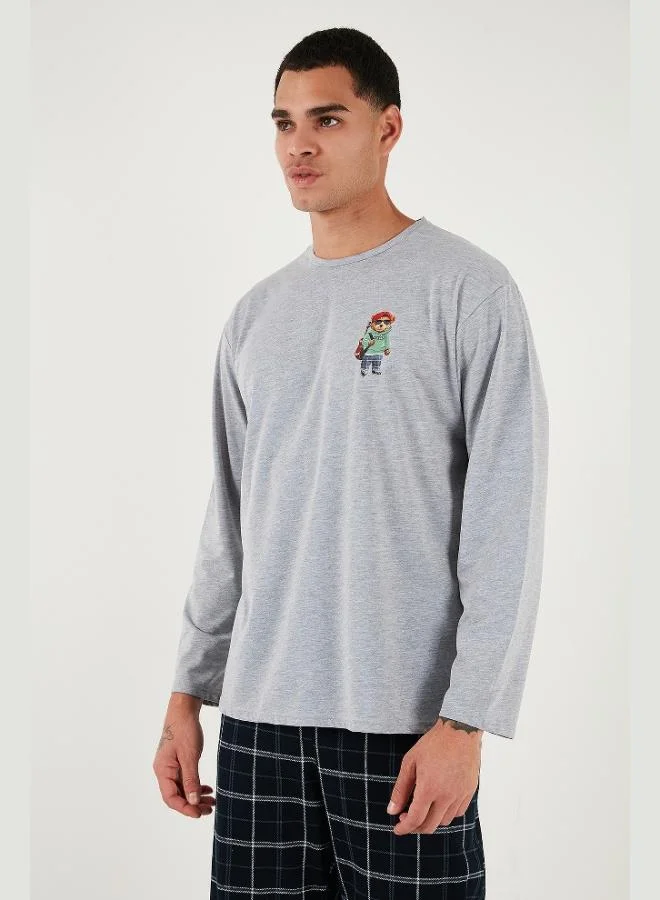 Buratti  Buratti Plaid Regular Fit High Waist Pocket Crew Neck Pajama Set Men's PAJAMAS SET 6574002 for Men | Best Price UAE