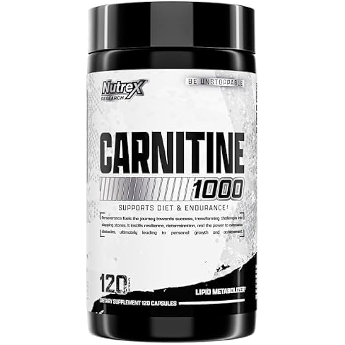 Nutrex Research Lipo-6 L Carnitine 1000mg | Pure L-Carnitine Tartrate Supports Fat Metabolism, Energy, Stimulant Free Weight Management Supplement, Keto Friendly - 120 Capsules - Image 1
