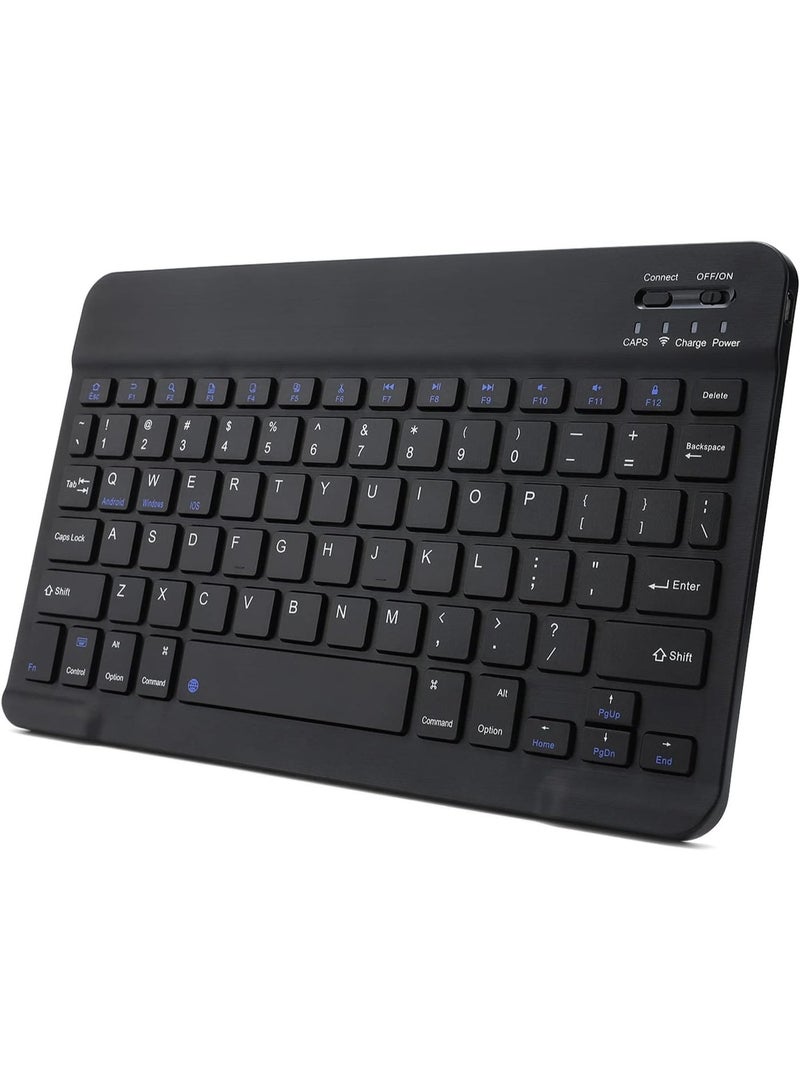 Ultra-Slim Rechargeable Bluetooth Keyboard – Portable Wireless Keyboard for iPad, iPhone, Android Phones, Samsung Galaxy Tablets, Smartphones & Laptops - Image 1
