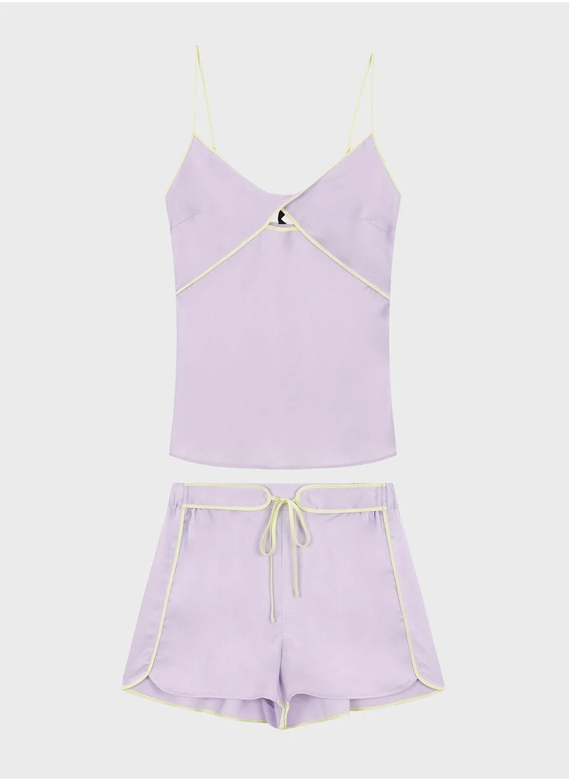 women'secret Cutout Cami Pyjama & Shorts Set