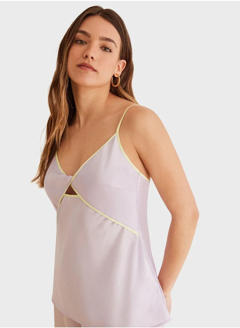 women'secret Cutout Cami Pyjama & Shorts Set