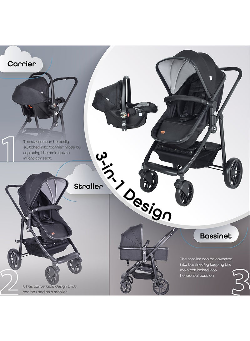 Moon Tres 3 in 1  Travel System -Black - Image 4