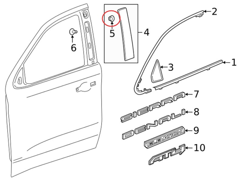 Rexka ركسكا 50 قطعة مشبك تزيين الأبواب 11602522 متوافق مع شيفروليه سيلفرادو GMC سييرا 2019-2022 - Image 5