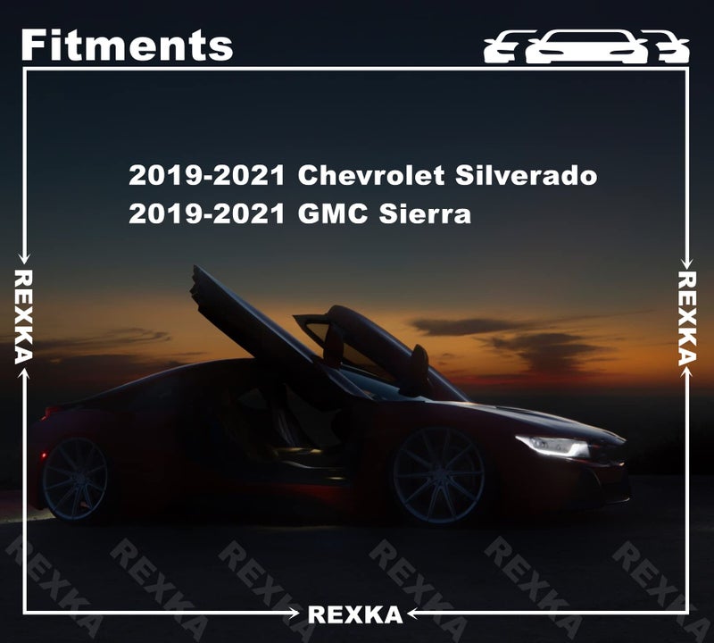 Rexka ركسكا 50 قطعة مشبك تزيين الأبواب 11602522 متوافق مع شيفروليه سيلفرادو GMC سييرا 2019-2022 - Image 3