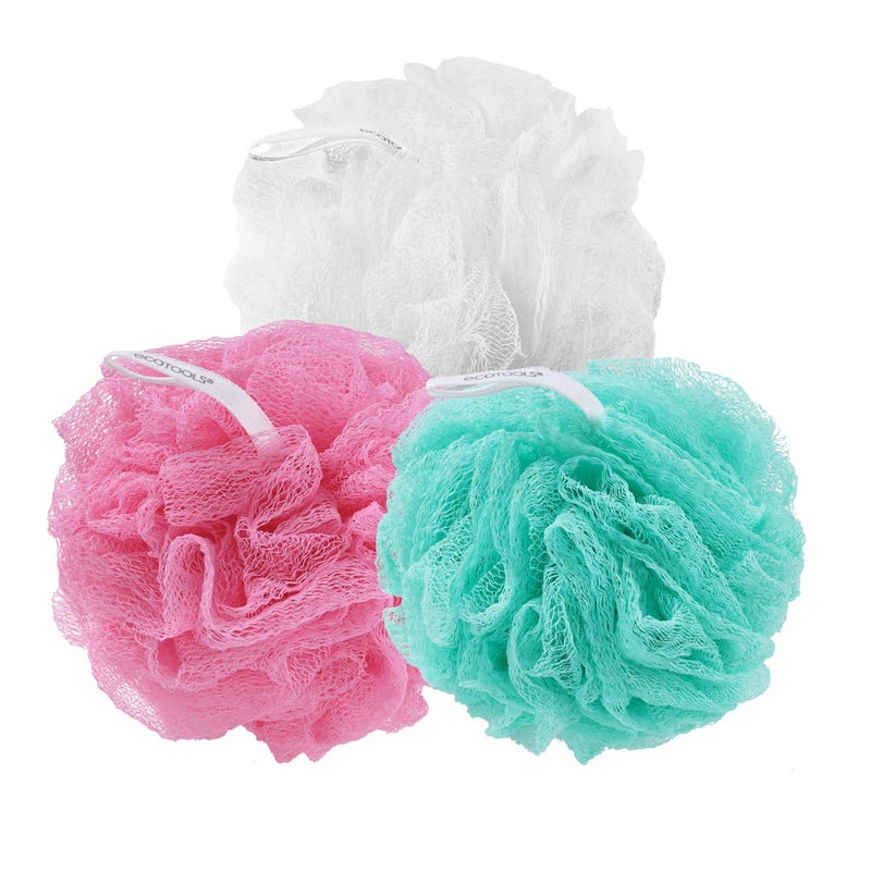 HOME13™ Bath Loofah Sponge Body Scrubber Exfoliating Bath & Shower Sponge For Men & Women (Round Loofah, Pack Of3) - Image 1