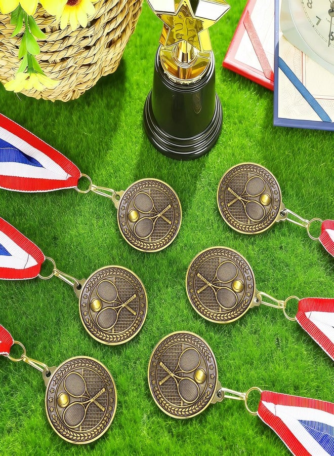 KisSealed 30 Pcs Gold Medals Bulk, 2'' Tennis Medals with Neck Ribbons Tournament Medals Metal for Adults Team Participation Winner Gift Sports Themed Party Favors Award Prize - Image 4