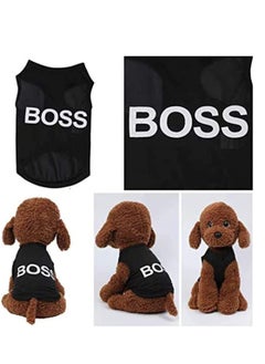 Excefore 4 Pack Puppy Clothes Cat Winter Pet Clothes for Small Dog Boy Summer Shirt for Chihuahua Yorkies Male Pet Outfits Cat Clothing Black Security Vest Funny Apparel T-Shirt Vest Gift  - Image 5