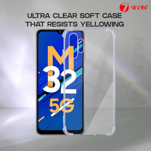 7-Seven 7SEVEN® Back Cover for Samsung Galaxy M32 5G Transparent Mobile Back Case Shock Proof Design Camera Edges Protection Crystal Clear Phone Case Silicon Soft TPU and Flexible Bumper Phone Cover - Image 5