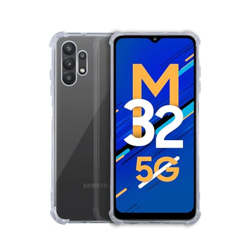 7-Seven 7SEVEN® Back Cover for Samsung Galaxy M32 5G Transparent Mobile Back Case Shock Proof Design Camera Edges Protection Crystal Clear Phone Case Silicon Soft TPU and Flexible Bumper Phone Cover - Image 1