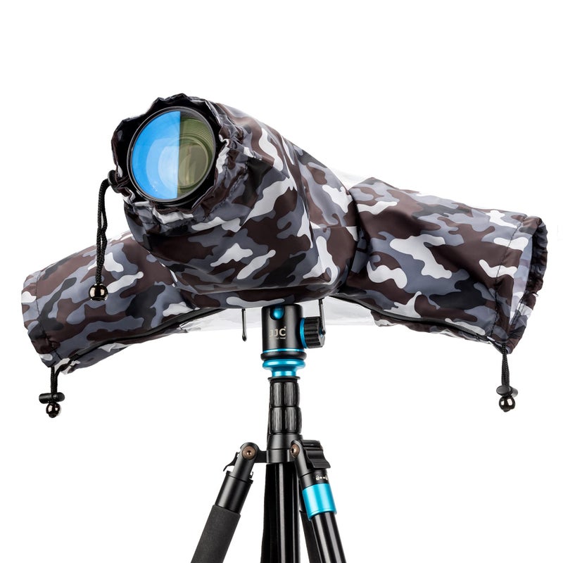 Kiorafoto Camera Rain Cover Sleeve Gear Camo for Canon EOS R5 Mark II R10 R7 R6 R Rp Rebel T7 T8i T7i 90D 80D 4000D SL3 SX70 Nikon Z7II Z6II Z5 D780 D850 D7500 D5600 D3500 Coolpix P1100 P1000 P950 - Image 1