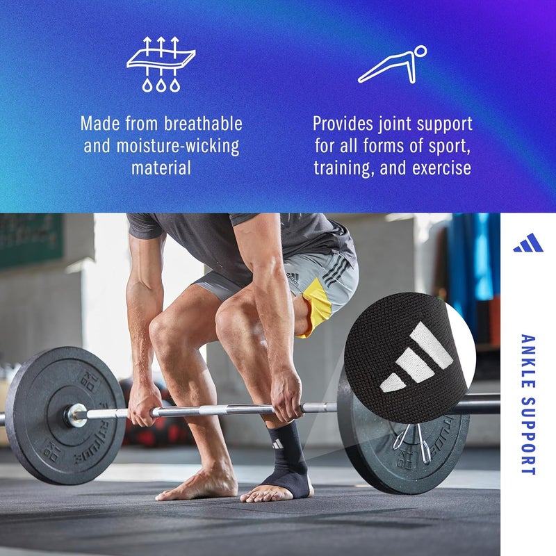 adidas Ankle Support, Black, Medium - Image 2