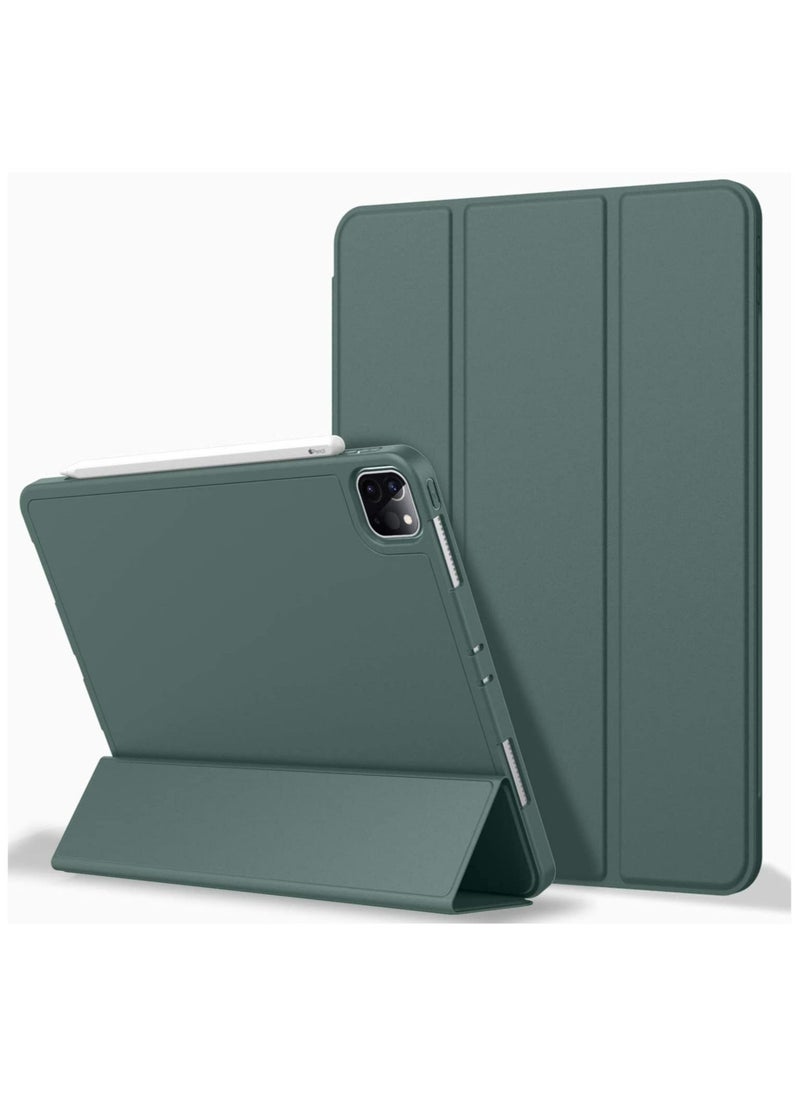 HuHa - iPad Pro 12.9 Case 2020 with Pencil Holder (4th Generation), Premium Protective Case Cover with Soft TPU Back and Auto Sleep/Wake Feature for 2020/2018 - Image 1