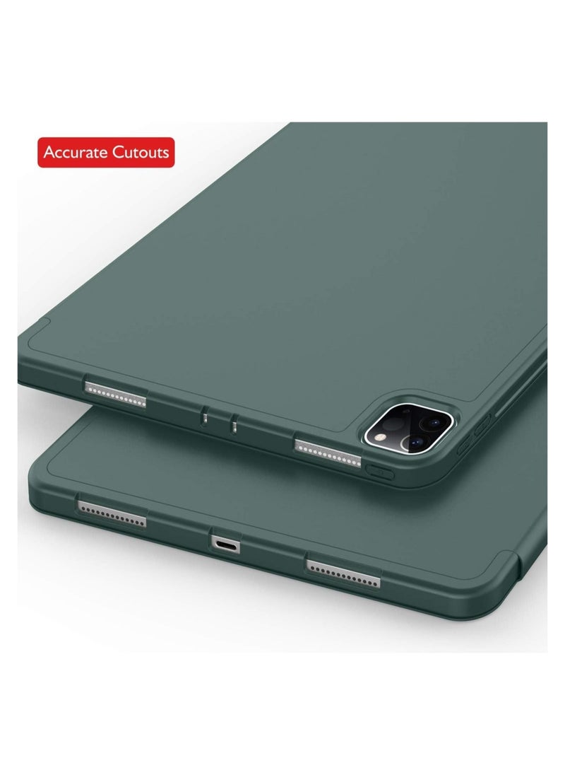 HuHa - iPad Pro 12.9 Case 2020 with Pencil Holder (4th Generation), Premium Protective Case Cover with Soft TPU Back and Auto Sleep/Wake Feature for 2020/2018 - Image 1