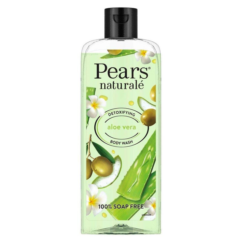 Pears Pears Naturale Detoxifying Aloe Vera Body Wash 250 ml 100 Natural Ingredients Liquid Shower Gel with Olive Oil for Glowing Skin Paraben Free  - Image 1