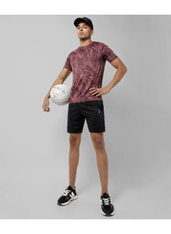 Campus Sutra Men's Maroon Printed Regular Fit Activewear T-Shirt  - Image 1