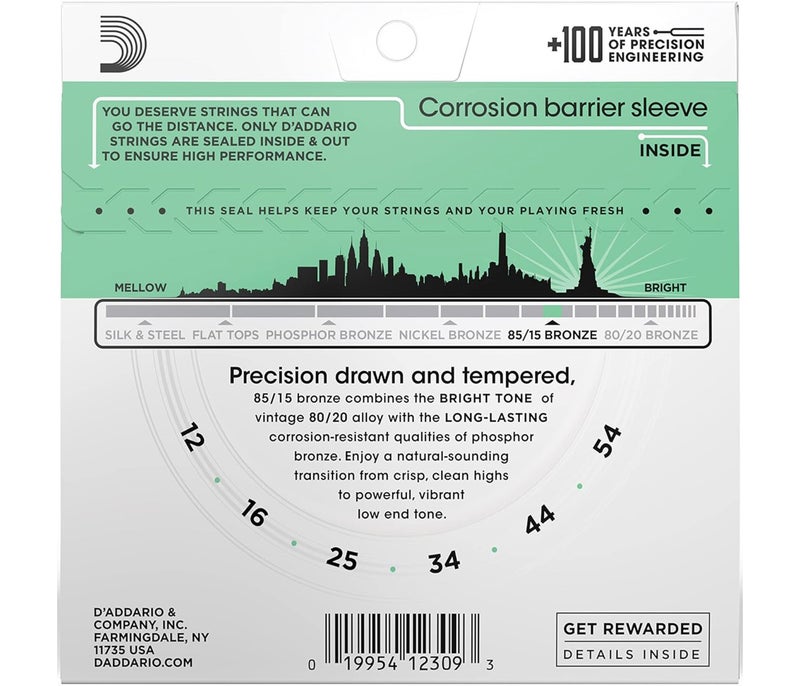 Daddario EZ920 Phosphor Bronze Acoustic Guitar String Medium Light - 012 - 054 - Image 2