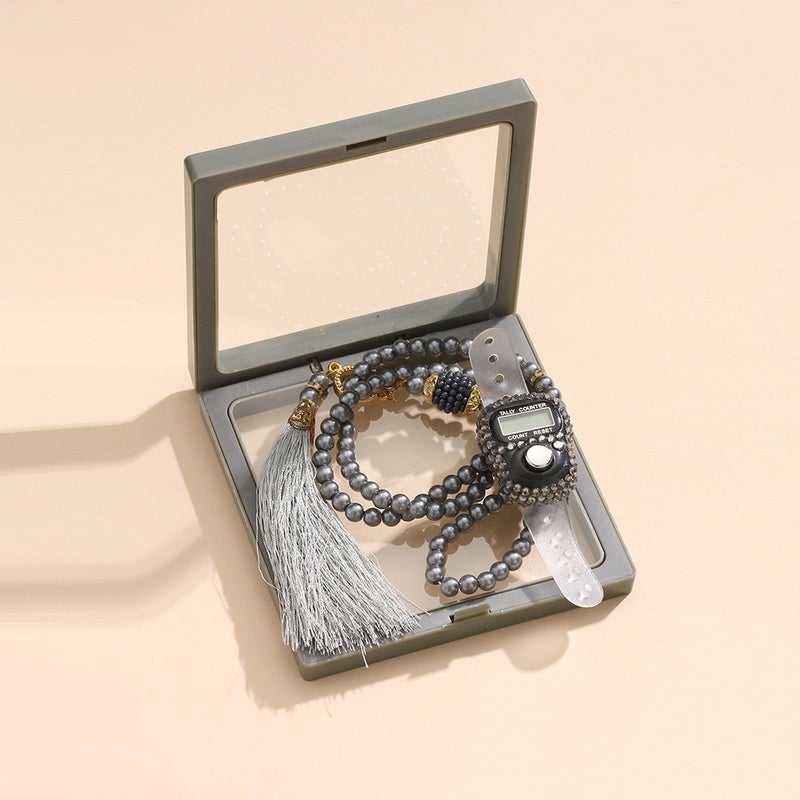 Ru Mo Cross-Border Hot-Selling Imitation Pearl Prayer Beads Necklace Set with Box - Image 1