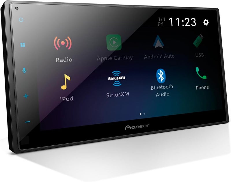 Pioneer Pioneer DMH1600NEX 68 DoubleDin Digital Multimedia Receiver  Built in Bluetooth Wired Apple CarPlay and Android Auto Touchscreen Rear Camera Input  - Image 1