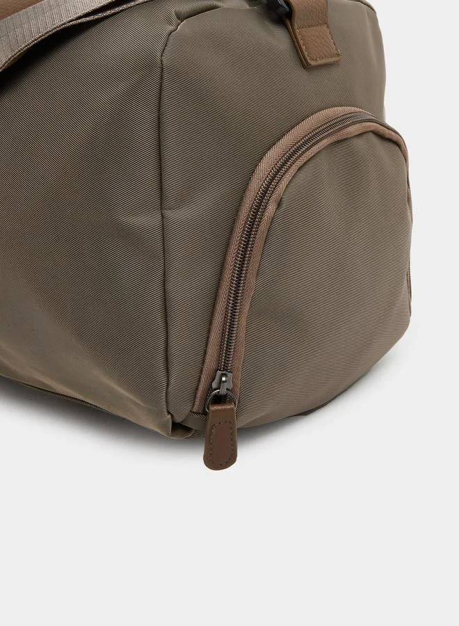 Styli Khaki Gym Bag with Extra Pockets
