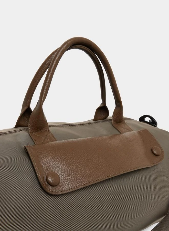Styli Khaki Gym Bag with Extra Pockets