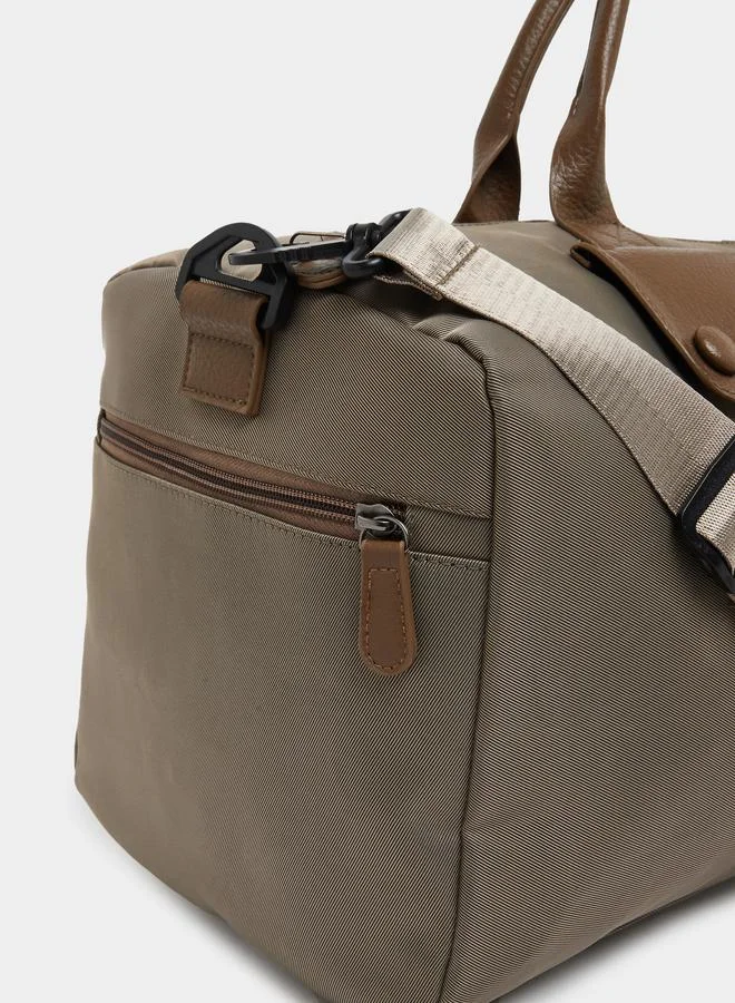 Styli Khaki Gym Bag with Extra Pockets