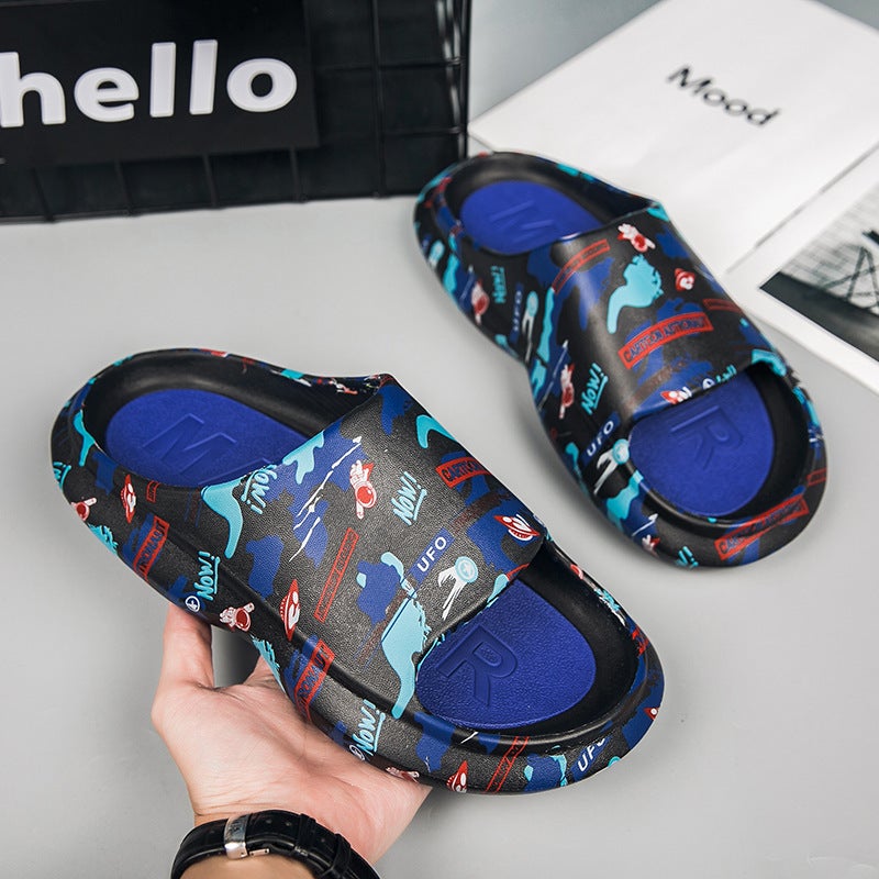 Slippers Men'S 2024 Summer Outer Wear Beach Shoes Outdoor Non-Slip Wear-Resistant Sports Dung Feeling Casual Camouflage One-Word Shops - Image 1